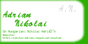 adrian nikolai business card